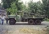 Military pole setting truck